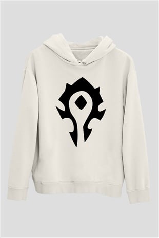 Warcraft Beyaz Unisex Hoodie