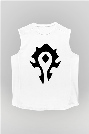 Warcraft Beyaz Unisex Kolsuz Tişört