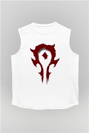 Warcraft Beyaz Unisex Kolsuz Tişört