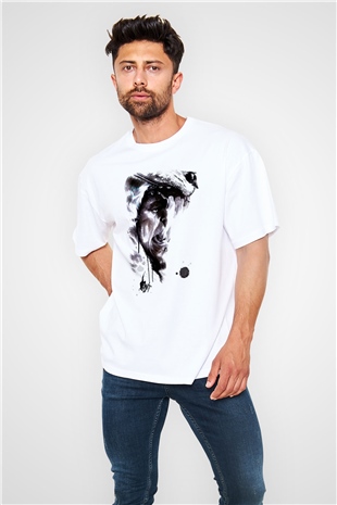 Warcraft Beyaz Unisex Oversize Tişört T-Shirt