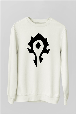 Warcraft Beyaz Unisex Sweatshirt