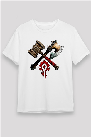 Warcraft Beyaz Unisex Tişört T-Shirt