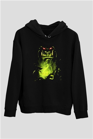 Warcraft Siyah Unisex Kapşonlu Sweatshirt