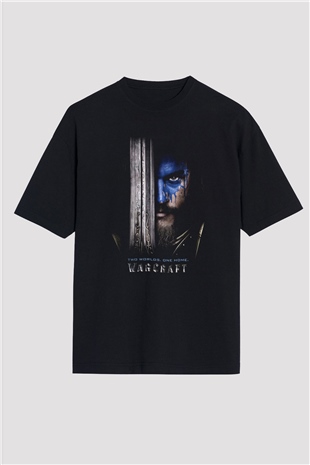 Warcraft Siyah Unisex Oversize Tişört T-Shirt