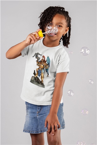 Warhammer Beyaz Unisex Çocuk Tişört