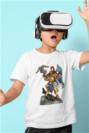 Warhammer Beyaz Unisex Çocuk Tişört