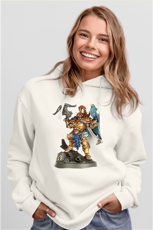 Warhammer Beyaz Unisex Hoodie