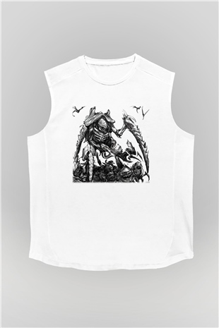 Warhammer Beyaz Unisex Kolsuz Tişört