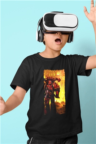 Warhammer Siyah Unisex Çocuk Tişört