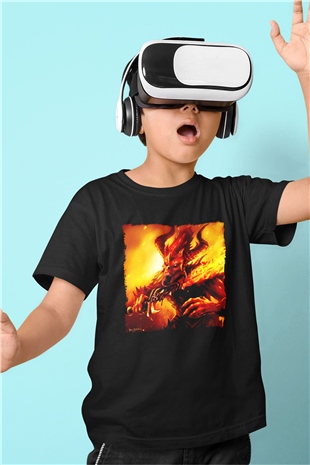 Warhammer Siyah Unisex Çocuk Tişört