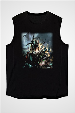 Warhammer Siyah Unisex Kolsuz Tişört