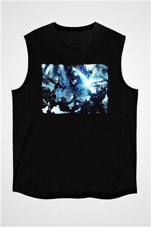 Warhammer Siyah Unisex Kolsuz Tişört