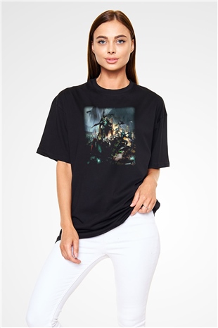 Warhammer Siyah Unisex Oversize Tişört T-Shirt