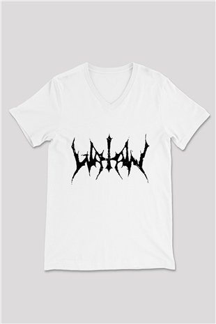 Watain Beyaz Unisex V Yaka Tişört T-Shirt