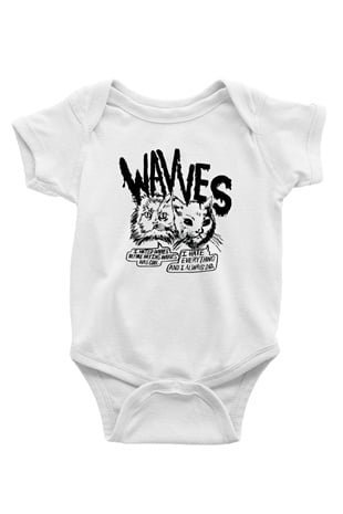 Wavves Baskılı Beyaz Unisex Bebek Body - Zıbın