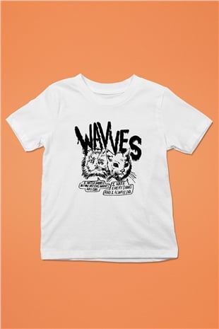 Wavves Baskılı Beyaz Unisex Çocuk Tişört