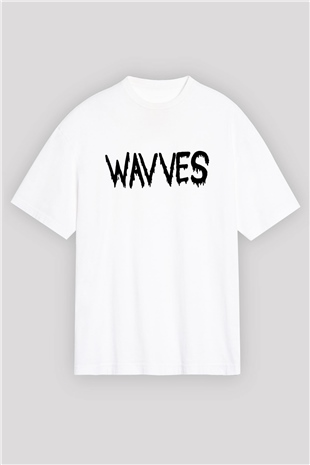 Wavves Beyaz Unisex Oversize Tişört T-Shirt