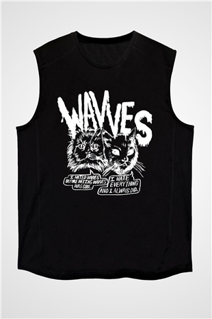 Wavves Siyah Unisex Kolsuz Tişört