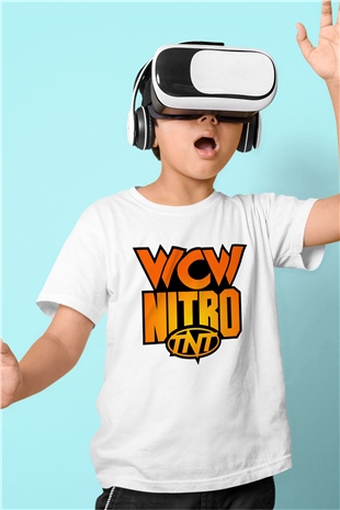 WCW Beyaz Unisex  Çocuk Tişört