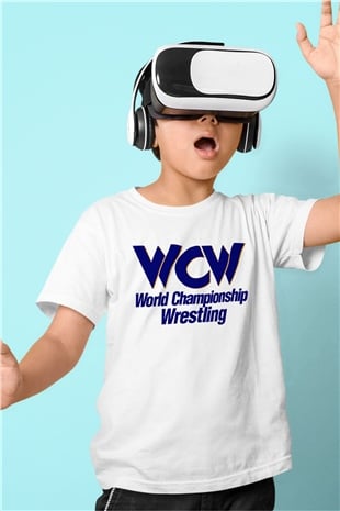WCW Beyaz Unisex  Çocuk Tişört