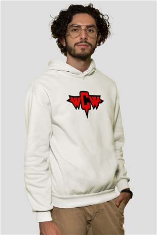 WCW Beyaz Unisex Hoodie
