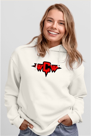WCW Beyaz Unisex Hoodie