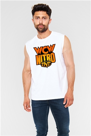 WCW Beyaz Unisex  Kolsuz Tişört