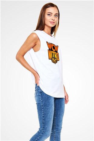 WCW Beyaz Unisex  Kolsuz Tişört