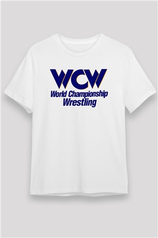 WCW Beyaz Unisex Tişört