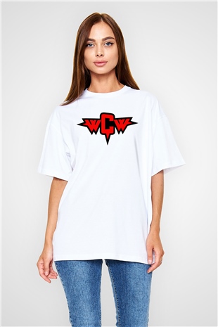 WCW Beyaz Oversize Tişört