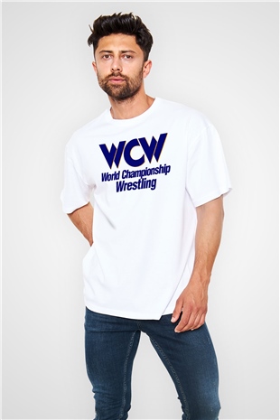 WCW Beyaz Oversize Tişört