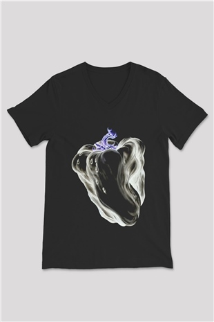 Ween Siyah Unisex V Yaka Tişört T-Shirt