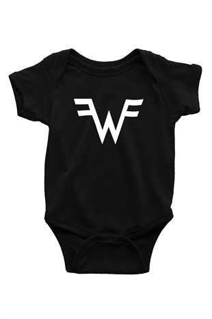 Weezer Baskılı Siyah Bebek Body - Zıbın
