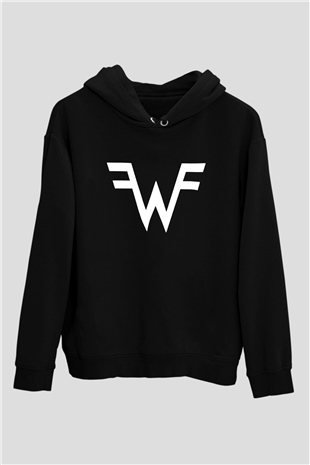 Weezer Siyah Unisex Kapşonlu Sweatshirt