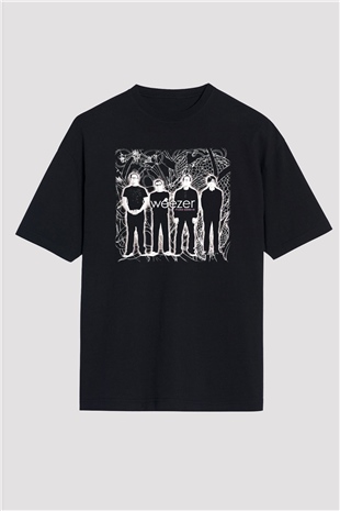 Weezer Siyah Unisex Oversize Tişört T-Shirt