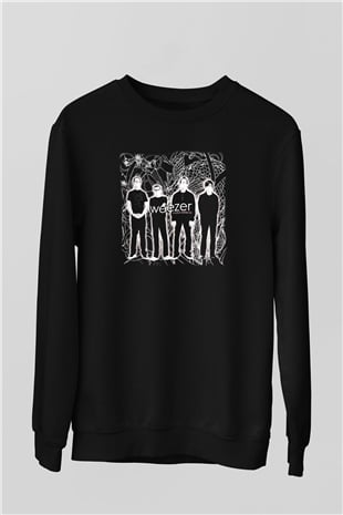 Weezer Siyah Unisex Sweatshirt