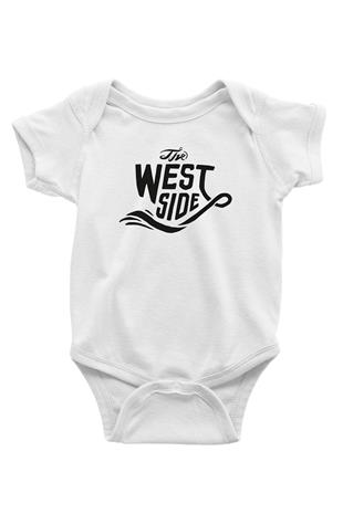 West Side Connection Baskılı Beyaz Unisex Bebek Body - Zıbın