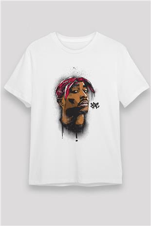 West Side Connection Baskılı Unisex Beyaz Tişört - Tshirt