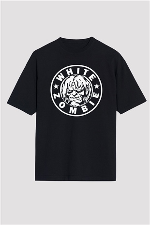 White Zombie Siyah Unisex Oversize Tişört T-Shirt