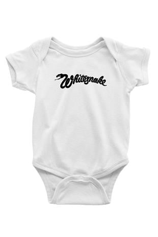 Whitesnake Baskılı Beyaz Unisex Bebek Body - Zıbın