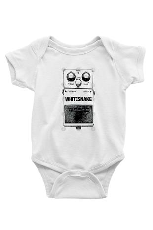 Whitesnake Baskılı Beyaz Unisex Bebek Body - Zıbın