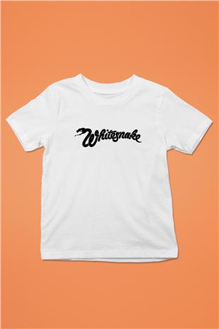 Whitesnake Baskılı Beyaz Unisex Beyaz Çocuk Tişört - Tshirt