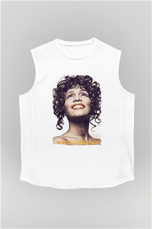 Whitney Houston Beyaz Unisex Kolsuz Tişört