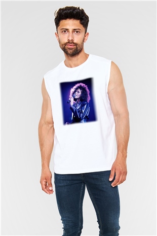 Whitney Houston Beyaz Unisex Kolsuz Tişört