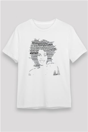 Whitney Houston Beyaz Unisex Tişört T-Shirt - TişörtFabrikası