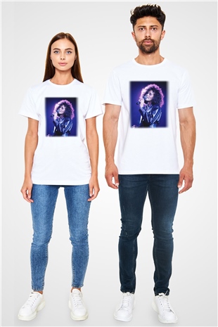Whitney Houston Beyaz Unisex Tişört T-Shirt - TişörtFabrikası
