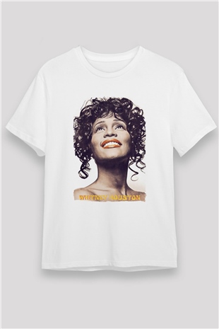 Whitney Houston Beyaz Unisex Tişört T-Shirt - TişörtFabrikası
