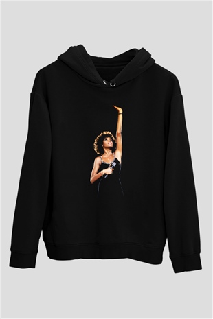 Whitney Houston Siyah Unisex Hoodie