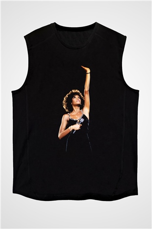 Whitney Houston Siyah Unisex Kolsuz Tişört