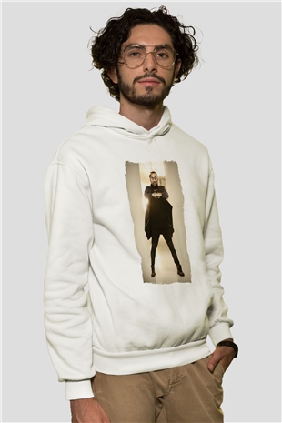 Will.I.Am Beyaz Unisex Kapüşonlu Sweatshirt